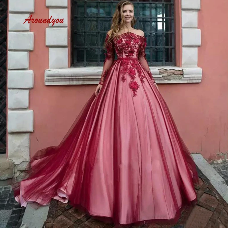 Long Sleeve Lace Evening Dresses Party Plus Size Elegant Off Shoulder A Line Women Ladies Prom Formal Dresses Evening Gown
Long Sleeve Lace Evening Dresses Party Plus Size Elegant Off Shoulder A Line Women Ladies Prom Formal Dresses Evening Gown