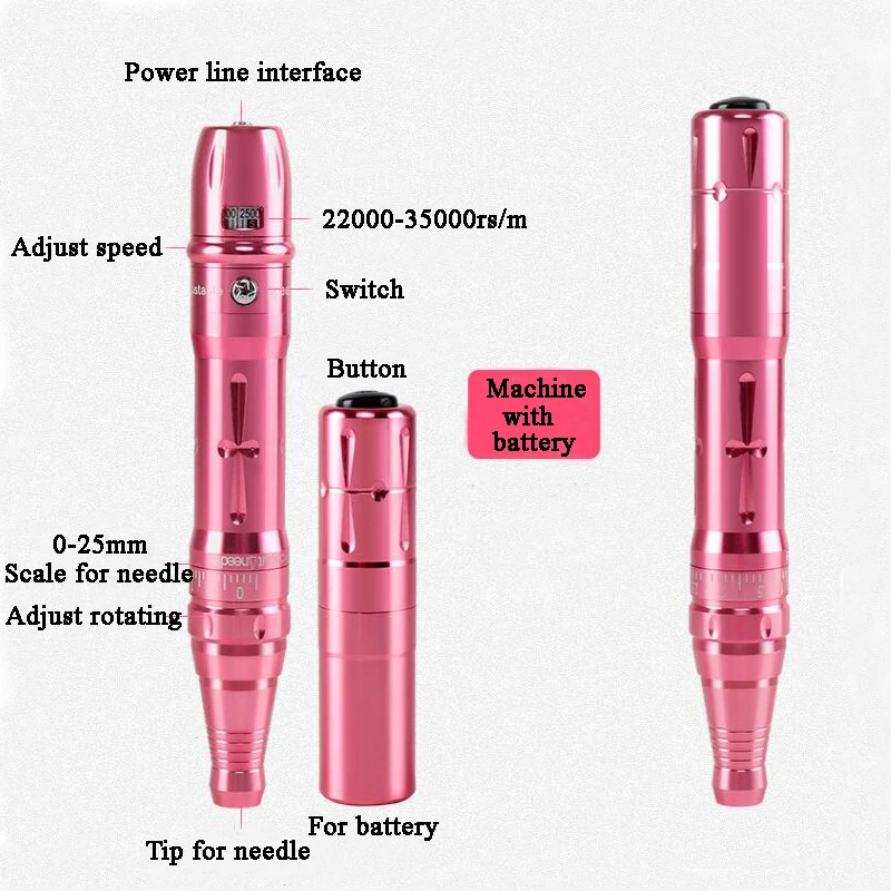 Professional Tattoo Supplies Permanent Makeup Machine Digital Rotary Rechargeable Tattoo Machine Pen Accessories for Eyebrow
Professional Tattoo Supplies Permanent Makeup Machine Digital Rotary Rechargeable Tattoo Machine Pen Accessories for Eyebrow