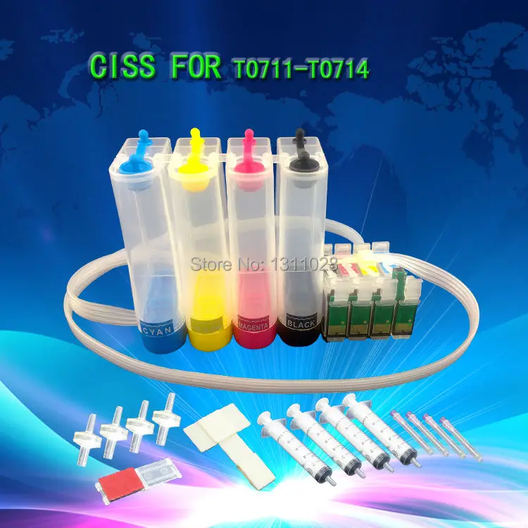 INK WAY T0711H T0712-T0714 Chipped Empty Continuous ink supply system for Stylus BX600 BX625 BX610 BX525 BX310
INK WAY T0711H T0712-T0714 Chipped Empty Continuous ink supply system for Stylus BX600 BX625 BX610 BX525 BX310
