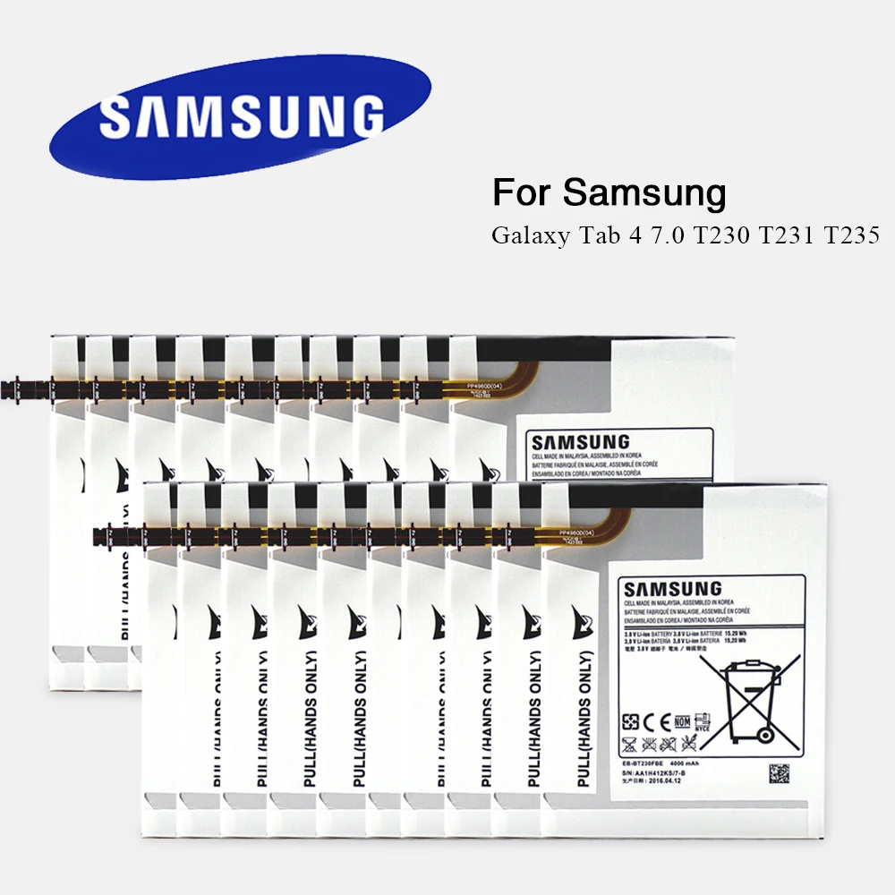 20pcs Tablet Batteries EB-BT230FBE For Samsung Galaxy Tab 4 7.0" T230 T231 T235 T239 SM-T230 SM-T231 SM-T235 Wholesale
20pcs Tablet Batteries EB-BT230FBE For Samsung Galaxy Tab 4 7.0" T230 T231 T235 T239 SM-T230 SM-T231 SM-T235 Wholesale