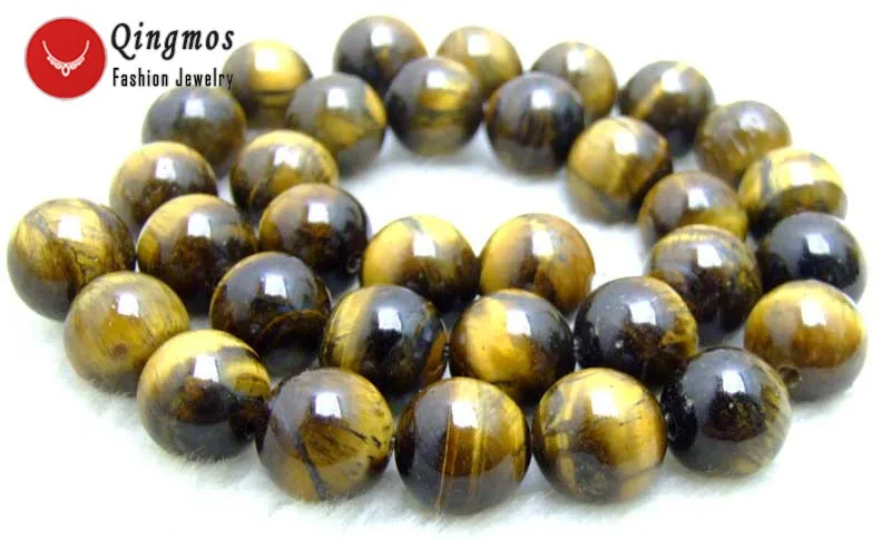 Qingmos 12mm Round Brown Natural Stone Tiger's-eye Loose Beads for Jewelry Making Necklace Bracelet Earring DIY 15" Los614
Qingmos 12mm Round Brown Natural Stone Tiger's-eye Loose Beads for Jewelry Making Necklace Bracelet Earring DIY 15" Los614