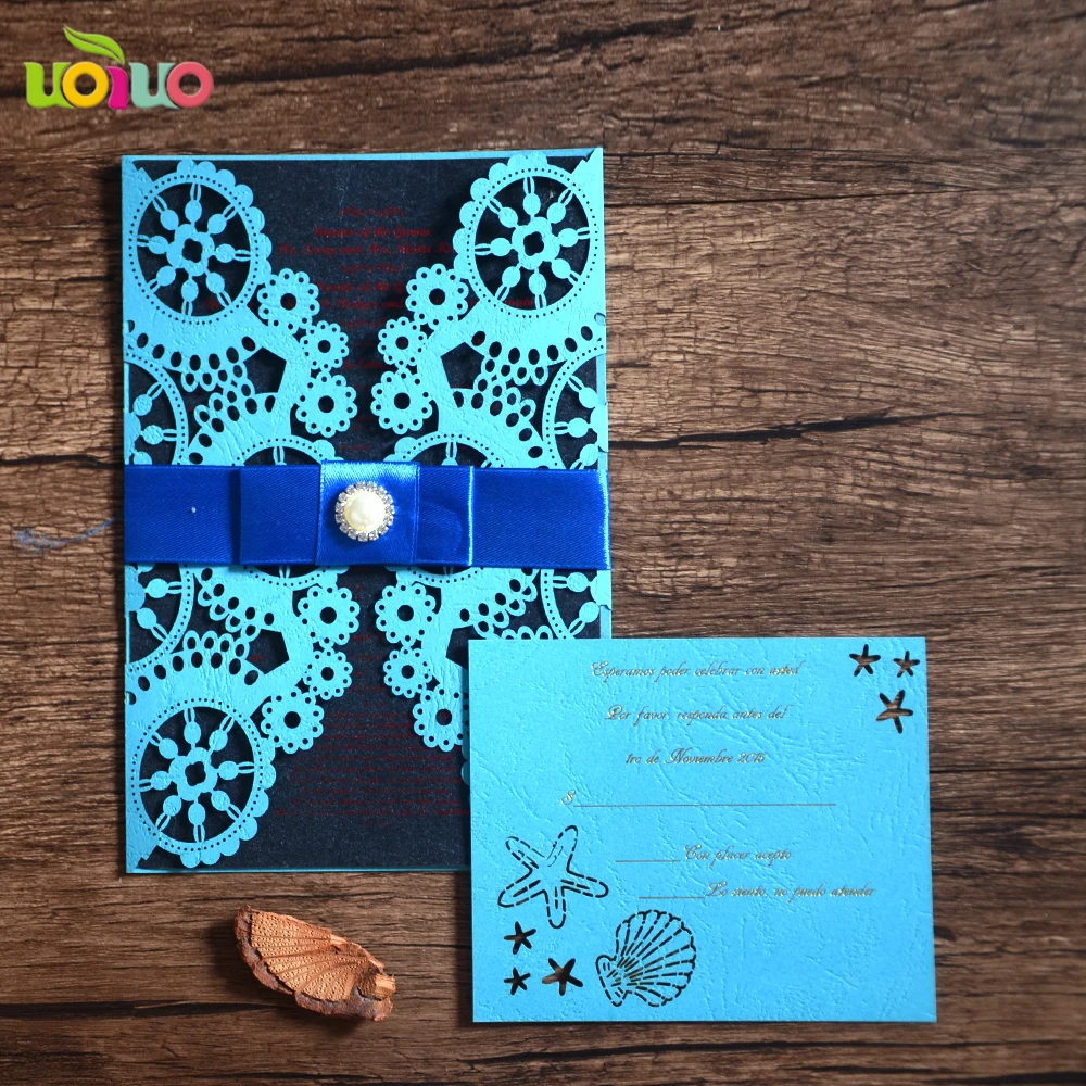 DIY 25set customize inc170 laser cut wedding invitation card sky blue,tied bow white,big rhinestone,printing card,envelope seal
DIY 25set customize inc170 laser cut wedding invitation card sky blue,tied bow white,big rhinestone,printing card,envelope seal