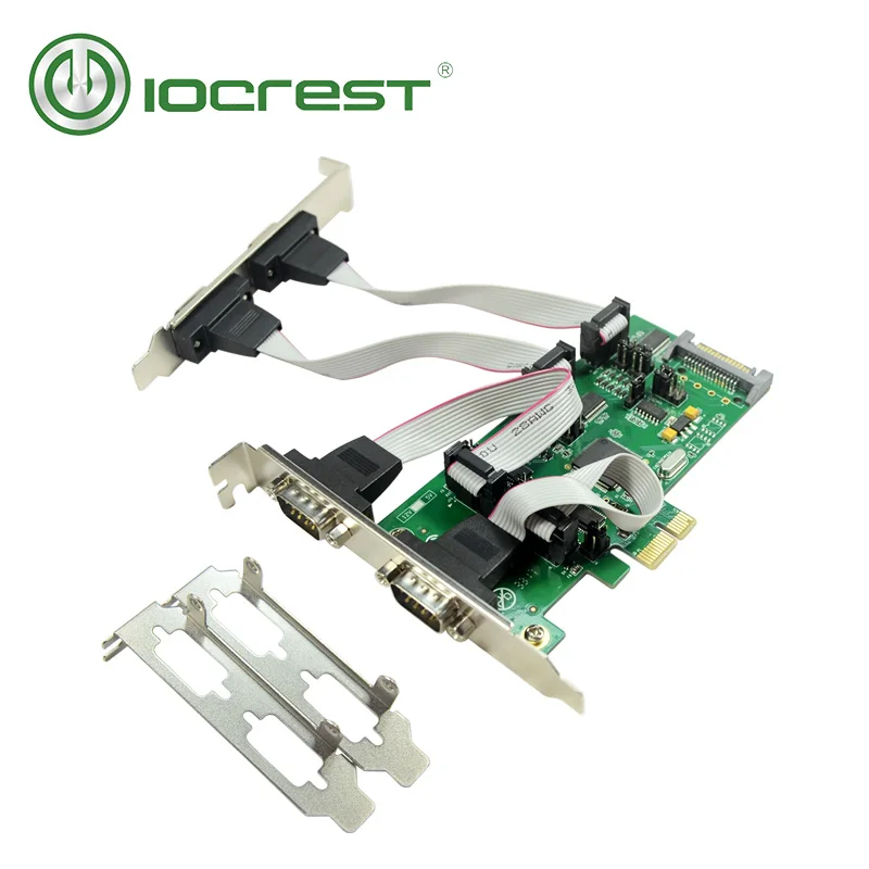 

IOCREST 4 DB-9 Serial Rs232 Ports Pcie Controller Card PCI Express with 1 TTL Port WCH384 Chipset