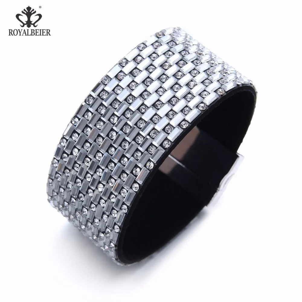 RoyalBeier Rhinestone Magnetic Leathery Cuff Bracelets & Bangles 6pcs/Lot 3 Colors Broad Bracelet For Charm Women Jewelry
RoyalBeier Rhinestone Magnetic Leathery Cuff Bracelets & Bangles 6pcs/Lot 3 Colors Broad Bracelet For Charm Women Jewelry