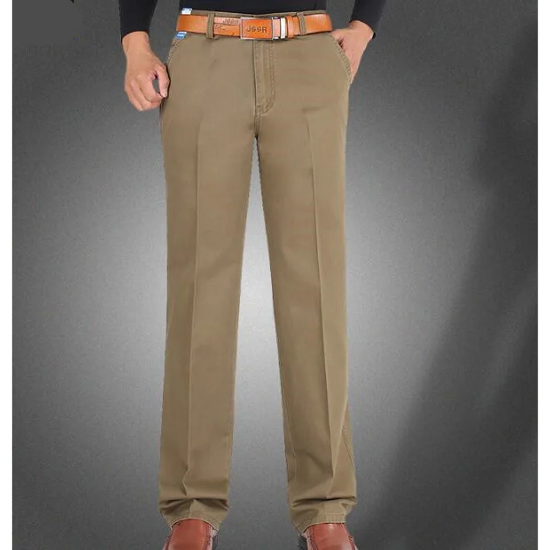 2018 New Casual pants men loose trousers spring Autumn cotton middle-aged business straight long trousers flat dress pants
2018 New Casual pants men loose trousers spring Autumn cotton middle-aged business straight long trousers flat dress pants