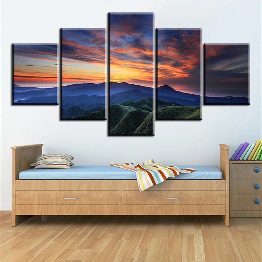 5 pcs Set beautiful-dusk-sky-over-the-mountain NO FRAME Oil Painting Canvas Prints Wall Art Pictures For Living Room Decorations
5 pcs Set beautiful-dusk-sky-over-the-mountain NO FRAME Oil Painting Canvas Prints Wall Art Pictures For Living Room Decorations