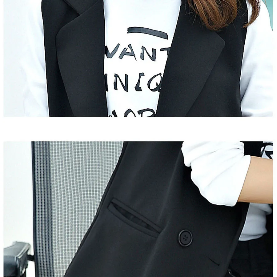 Long Vest Women Sleeveless Veste Femme Waistcoat Colete Feminino 2020 Summer Ladies Office Suits Blue Black Chalecos Mujer
Long Vest Women Sleeveless Veste Femme Waistcoat Colete Feminino 2020 Summer Ladies Office Suits Blue Black Chalecos Mujer