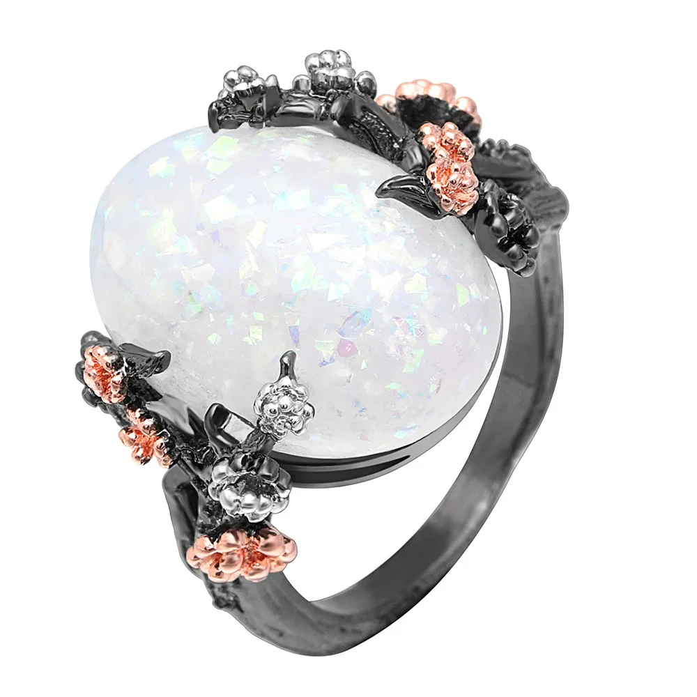 New Arrival White Purple Blue Opal ring Black Gun Fashion For Women Jewelry Plum Embellished Elegant Ladies Antique Wedding ring
New Arrival White Purple Blue Opal ring Black Gun Fashion For Women Jewelry Plum Embellished Elegant Ladies Antique Wedding ring