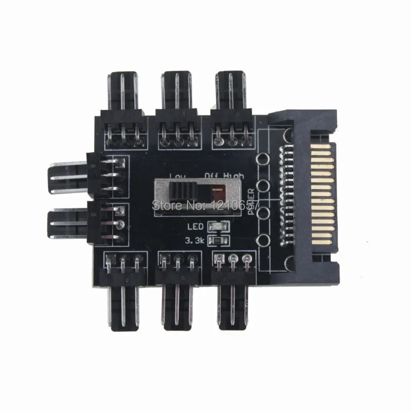 1 шт. SATA мощность до 8 x 3Pin вентилятор преобразователя кабель втулка для провода