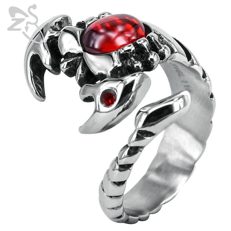 ZS Men's Punk Rings Stainless Steel Jewelry Scorpion Animal Ring Rock Roll Red Stone Finger Bands Hip Hop Jewellry for Men Gifts
ZS Men's Punk Rings Stainless Steel Jewelry Scorpion Animal Ring Rock Roll Red Stone Finger Bands Hip Hop Jewellry for Men Gifts