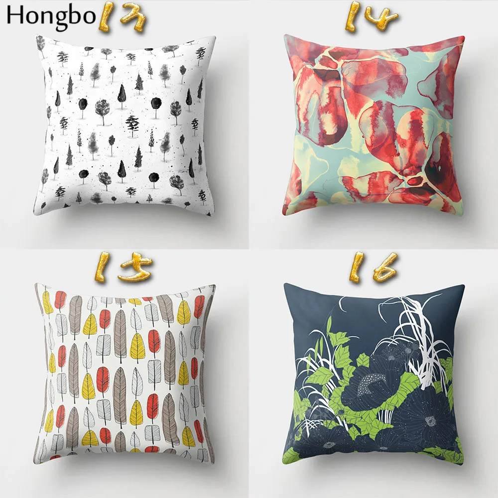 Hongbo 1 шт. Тропический дождевой лес зеленые листья ананас Кокосовая Подушка Чехол