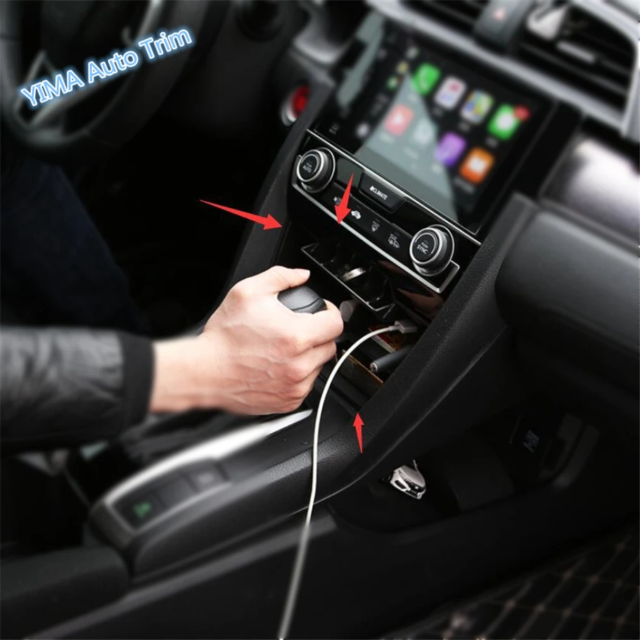 Lapetus Car Styling Central Container Storage Coin Box Cover Kit Plastic Fit For Honda Civic 2016 - 2020 / With Charging Plug
Lapetus Car Styling Central Container Storage Coin Box Cover Kit Plastic Fit For Honda Civic 2016 - 2020 / With Charging Plug