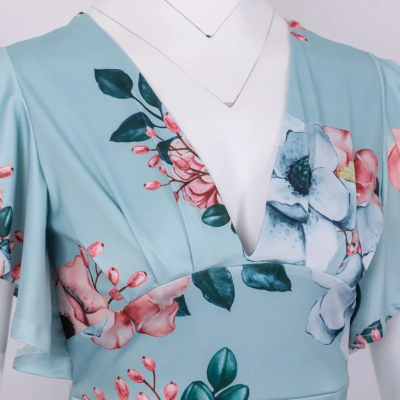 Women Floral Print Deep V-neck Ruffles Bodycon Dress Lady Elegant Slim Fit Trumpet Party Dresses Ladies Mermaid Dresses
Women Floral Print Deep V-neck Ruffles Bodycon Dress Lady Elegant Slim Fit Trumpet Party Dresses Ladies Mermaid Dresses