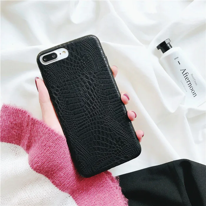Gimfun Simple Vintage Pu Leather Case Red Black Business for Iphone 7 7plus 6 6s 8 Plus X Soft Tpu Back Cover | Мобильные телефоны