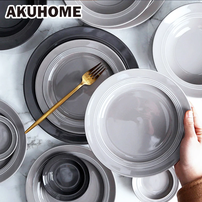 European Ceramic Round Soup Plate Simple Italian Pasta Dish Plate Straw Hat Tray Steak Plate Western Dishes
European Ceramic Round Soup Plate Simple Italian Pasta Dish Plate Straw Hat Tray Steak Plate Western Dishes