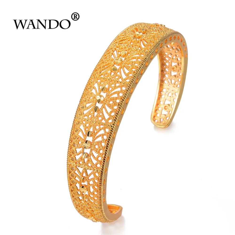 WANDO Trendy 1Pcs Dubai Gold Bangle&Bracelet For Women bracelet femme Gold Color Ethiopian Jewelry African Bracelets for women
WANDO Trendy 1Pcs Dubai Gold Bangle&Bracelet For Women bracelet femme Gold Color Ethiopian Jewelry African Bracelets for women