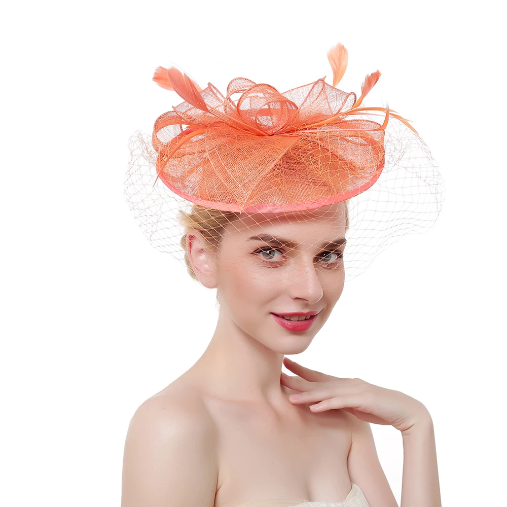 Fascinator Feather Headpiece Veiling Fedora Sinamay Wedding Hat for Cocktail Party Kentucky Derby Accessory Decoration
Fascinator Feather Headpiece Veiling Fedora Sinamay Wedding Hat for Cocktail Party Kentucky Derby Accessory Decoration