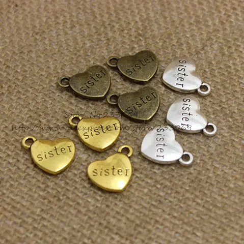 (30 pieces/lot) 14*17mm Three color Alloy Heart Engraving letters sisters Charm Jewelry Findings T0327
(30 pieces/lot) 14*17mm Three color Alloy Heart Engraving letters sisters Charm Jewelry Findings T0327