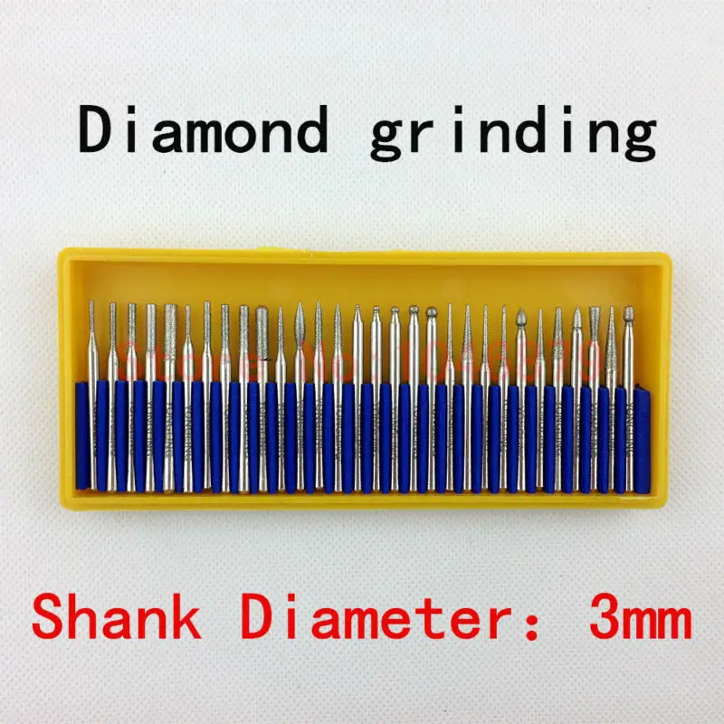 The grinding a box has 30, each shape is not the same, but are 3mm shank diameter, you can polish all kinds of materials.
The grinding a box has 30, each shape is not the same, but are 3mm shank diameter, you can polish all kinds of materials.