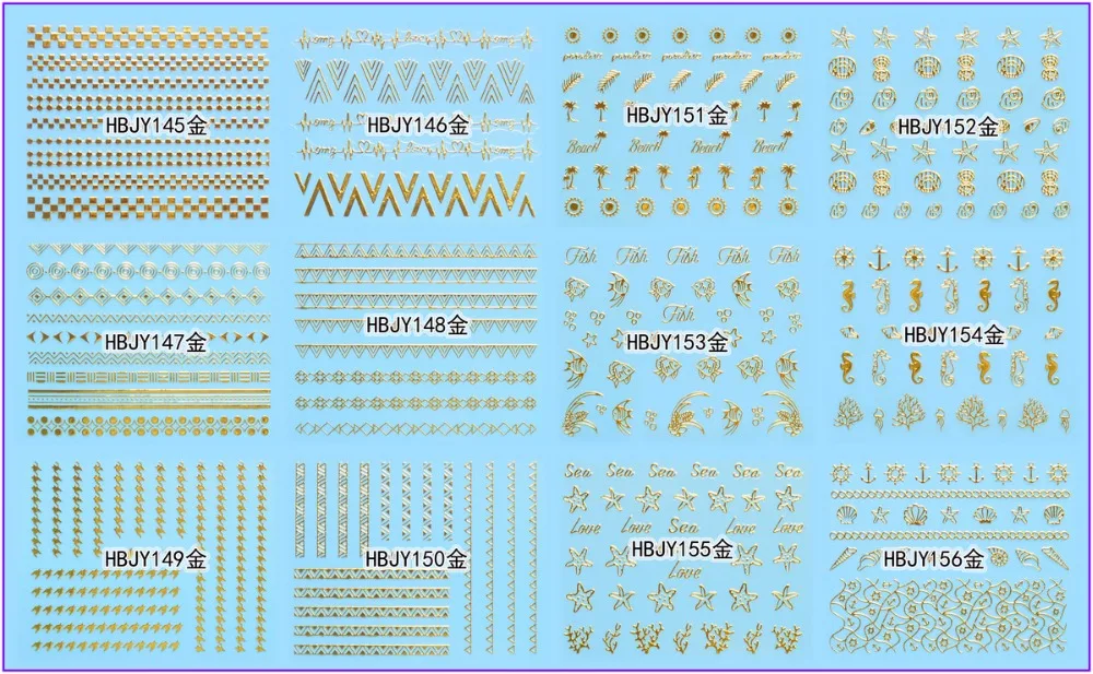 12 PCS / LOT SELF-ADHESIVE 3D NAIL TATTOOS STICKER WHITE BLACK GOLD SILVER ZIPPER ARROW WAVE SEA STAR HORSE CONCH HBJY145-156
12 PCS / LOT SELF-ADHESIVE 3D NAIL TATTOOS STICKER WHITE BLACK GOLD SILVER ZIPPER ARROW WAVE SEA STAR HORSE CONCH HBJY145-156