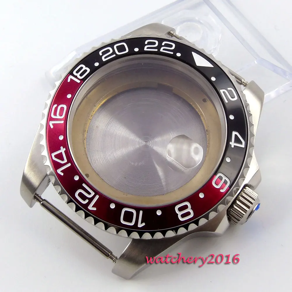 43mm red black bezel sapphire glass fit 8205 8215 821A 2836 movement Men's Watch Case
43mm red black bezel sapphire glass fit 8205 8215 821A 2836 movement Men's Watch Case