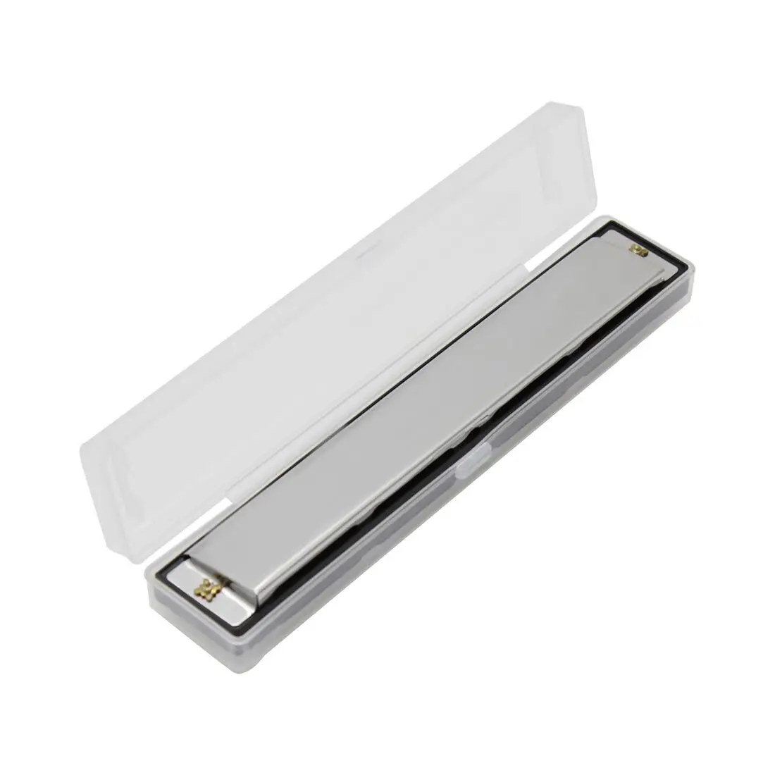 Silver Stainless steel Harmonica Metal 24 Holes Harmonica Key of C with Transparent Storage Box for Harmonica Beginners
Silver Stainless steel Harmonica Metal 24 Holes Harmonica Key of C with Transparent Storage Box for Harmonica Beginners