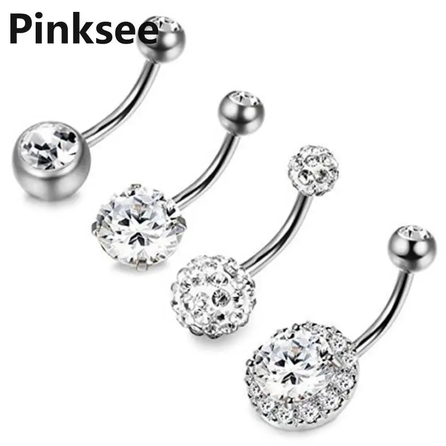 4PCS Stainless Steel Belly Button Rings CZ Crystal Navel Body Jewelry Belly Piercing For Women 4 Styles Mix wholesale
4PCS Stainless Steel Belly Button Rings CZ Crystal Navel Body Jewelry Belly Piercing For Women 4 Styles Mix wholesale