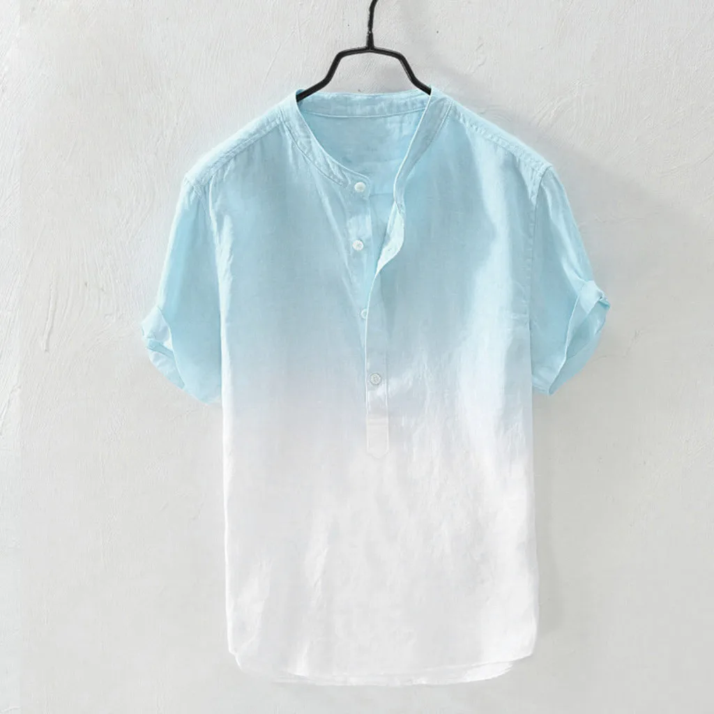 feitong Summer Men's Cool And Thin Breathable Collar Hanging Dyed Gradient Cotton Shirt Linen Shirt Male
feitong Summer Men's Cool And Thin Breathable Collar Hanging Dyed Gradient Cotton Shirt Linen Shirt Male