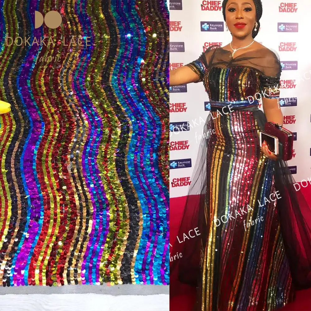 Colorful Sequined Embroidered Net Lace Fabrics 2019 High Quality African French Sequins Mesh Wedding Evening Party Dresses Laces
Colorful Sequined Embroidered Net Lace Fabrics 2019 High Quality African French Sequins Mesh Wedding Evening Party Dresses Laces