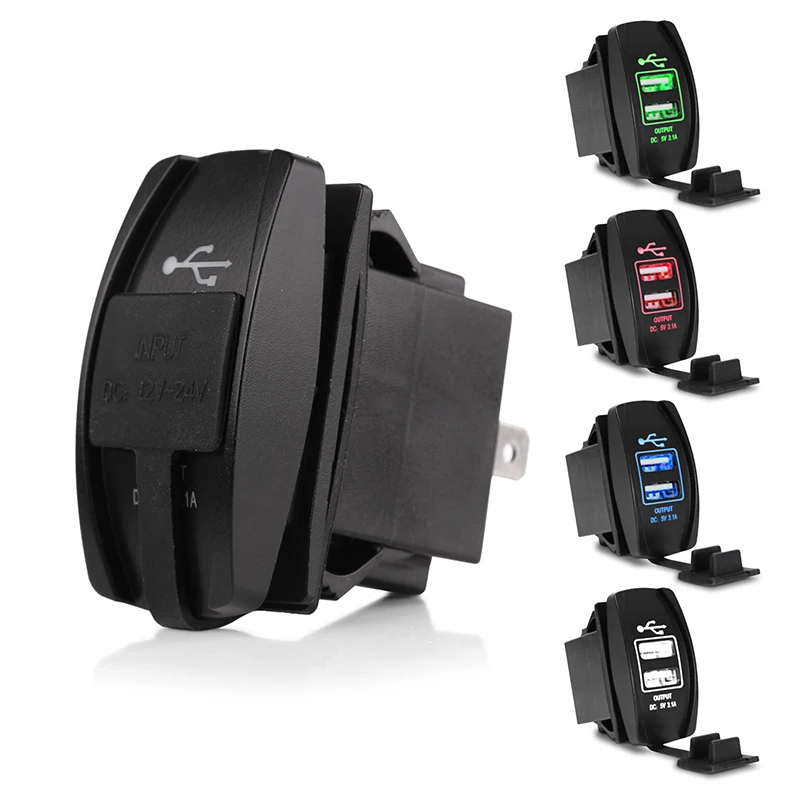 Car Charger Dual USB Car Phone Charger For Motorcycle Auto Truck ATV Boat 12V-24V LED Charger Power Adapter TXTB1
Car Charger Dual USB Car Phone Charger For Motorcycle Auto Truck ATV Boat 12V-24V LED Charger Power Adapter TXTB1