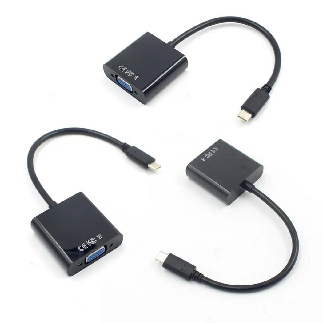 USB-C USB 3 1 type-C к VGA Мужской адаптер 0 кг черный для женщин | Компьютеры и офис