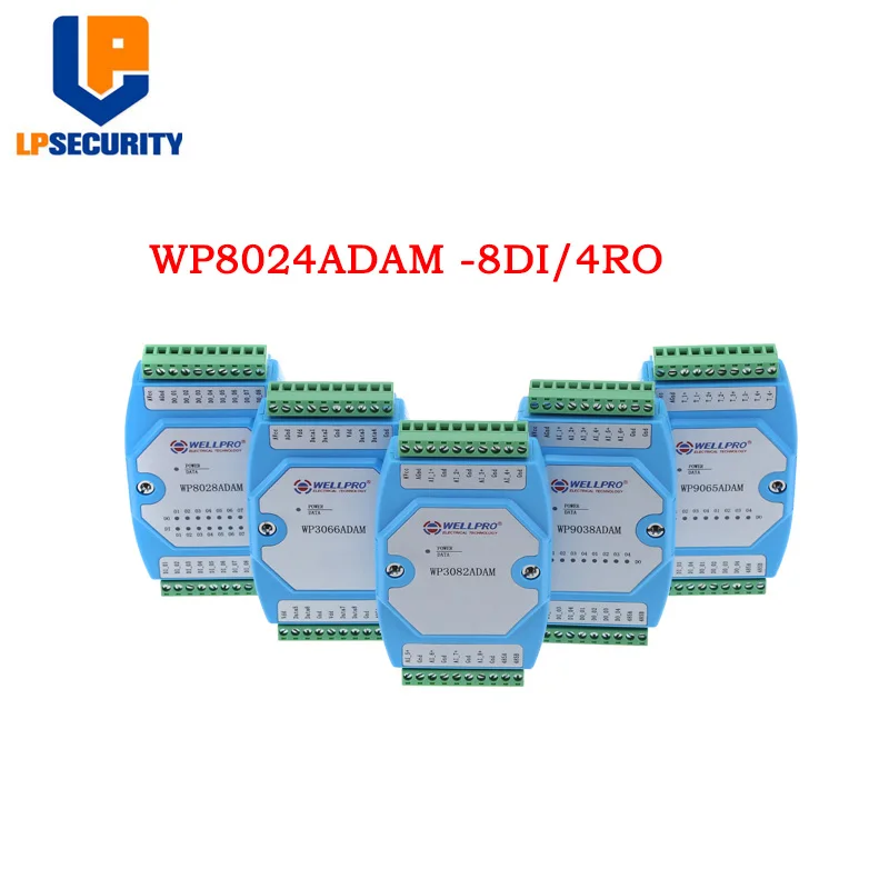 Фото Реле WP8024ADAM 8DI/4RY с цифровым входом Modbus RTU RS485|Электрическая система - купить