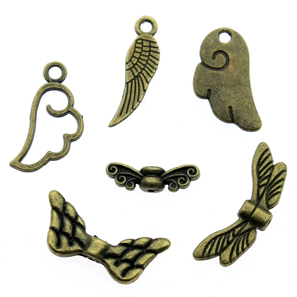 50pcs Charms Wing Antique Bronze Color Small Wing Charms Pendants For Bracelets Wing Charms Wholesale
50pcs Charms Wing Antique Bronze Color Small Wing Charms Pendants For Bracelets Wing Charms Wholesale