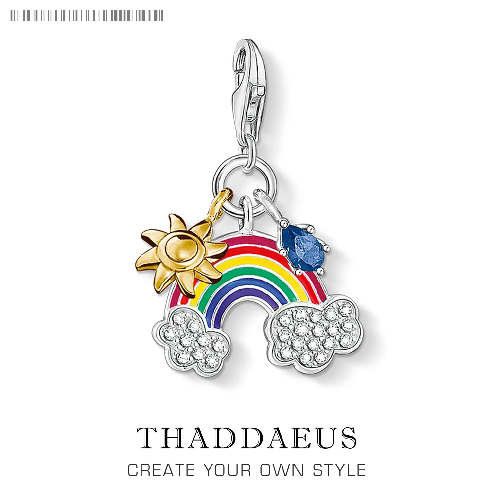 DIY Trendy Love Pendant Kawaii Rainbow Sun Rain Charm 925 Sterling Silver Fit Necklaces Bracelet For Christmas Gift DropShipping
DIY Trendy Love Pendant Kawaii Rainbow Sun Rain Charm 925 Sterling Silver Fit Necklaces Bracelet For Christmas Gift DropShipping