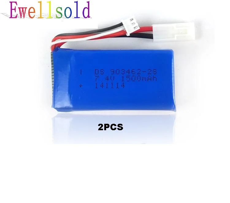7.4v 1500mah Lipo rechargeable battery batteries EL-2p Plug for Feilun FT009 2.4G RC Racing boat Spare Part 2pcs/lot
7.4v 1500mah Lipo rechargeable battery batteries EL-2p Plug for Feilun FT009 2.4G RC Racing boat Spare Part 2pcs/lot