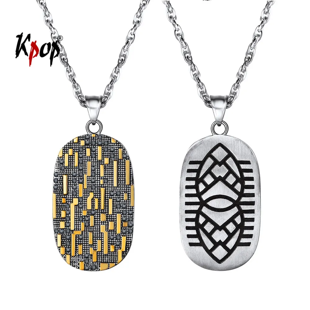 Kpop Morse Code Necklace Statement Jewelry Stainless Steel Two-Toned Punk Hiphop Dog Tag Pendant for Men P2920GJ
Kpop Morse Code Necklace Statement Jewelry Stainless Steel Two-Toned Punk Hiphop Dog Tag Pendant for Men P2920GJ