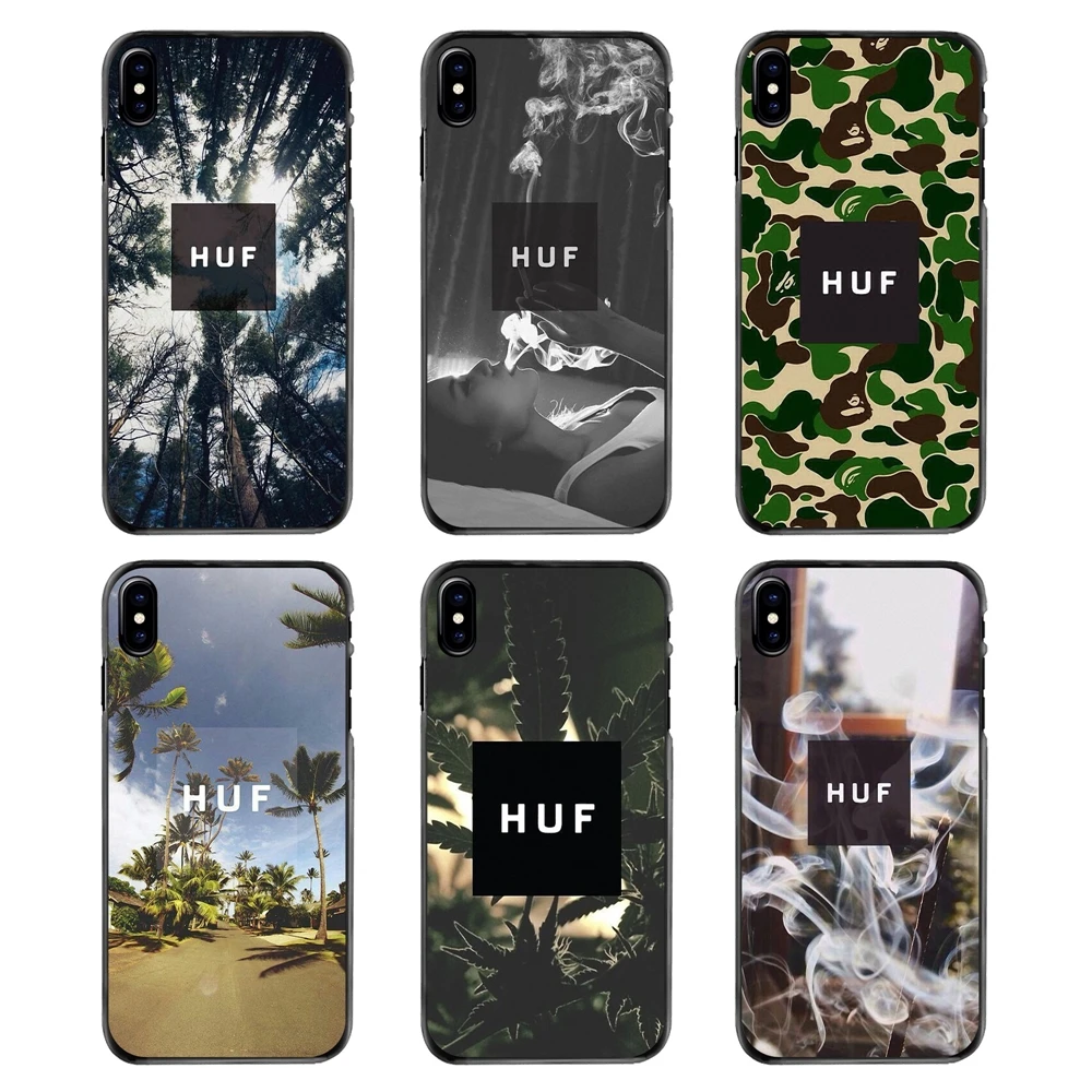 Diamond Supply Huf роскошный бренд жесткий черный кожаный чехол для iPhone 4 и 4S 5 5S 5C SE 6 6S 7 8 Plus