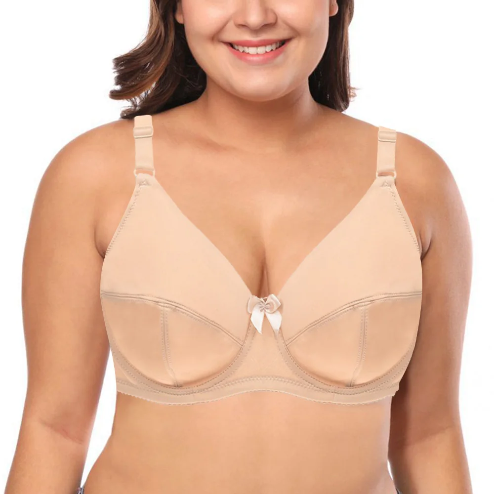 

Ladies Unlined big breast bras for women sexy lingerie plus size 36 38 40 42 44 46 48 C E cup underwire adjusted Full Coverage