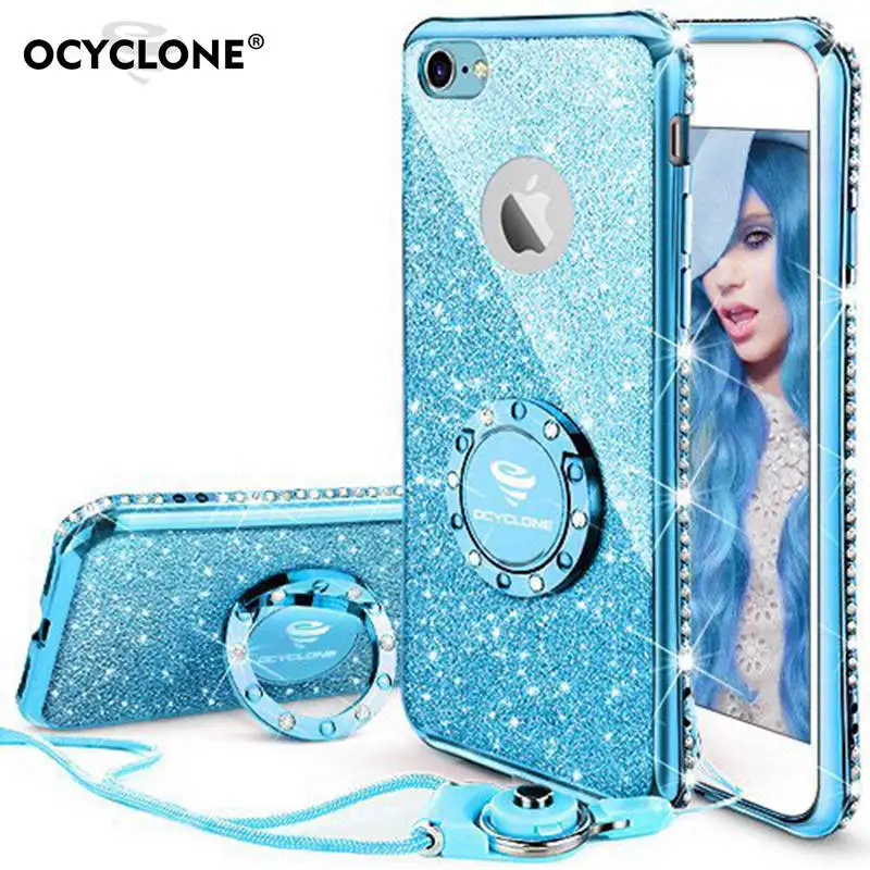 For Apple IPhone 6 6 Plus Case Girl cute Bling Diamond Ring Soft Case&360 Degree Ring holder&Landyard for Iphone 6 Case Blue
For Apple IPhone 6 6 Plus Case Girl cute Bling Diamond Ring Soft Case&360 Degree Ring holder&Landyard for Iphone 6 Case Blue
