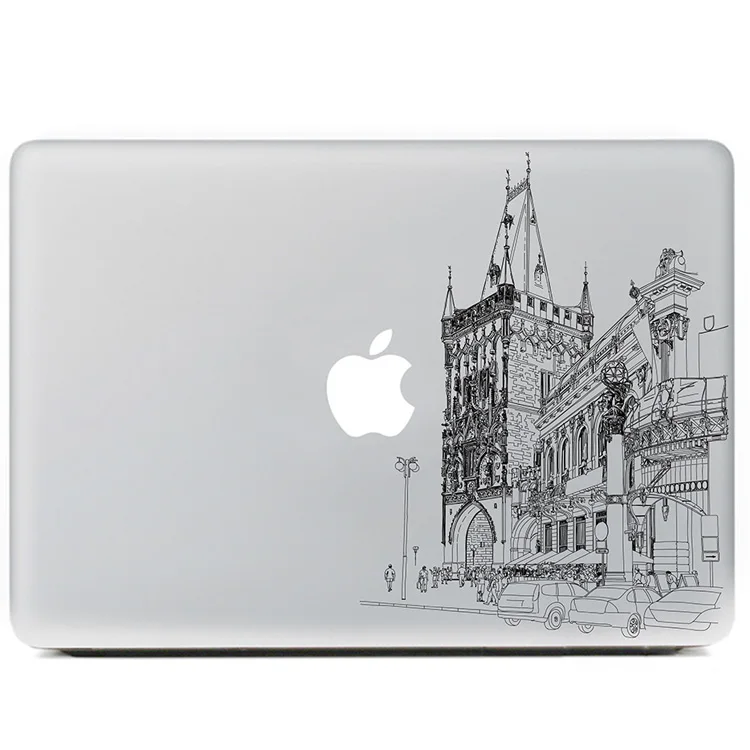 Виниловая наклейка в стиле ретро с изображением замка для Macbook Pro / Air 11 13 15 дюймов