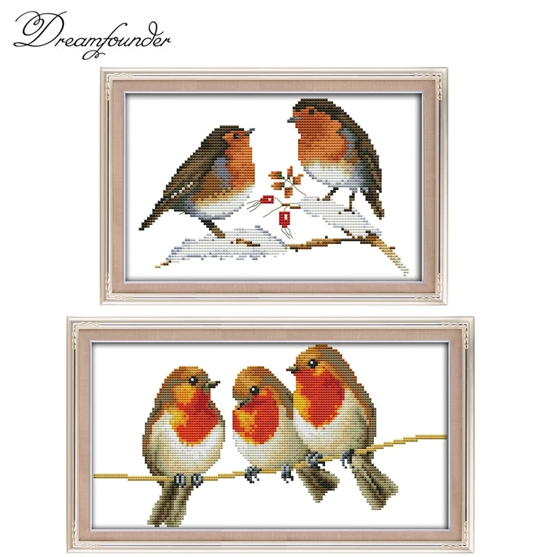 Two little birds cross stitch kit aida 14ct 11ct count print canvas stitches embroidery DIY handmade needlework
Two little birds cross stitch kit aida 14ct 11ct count print canvas stitches embroidery DIY handmade needlework