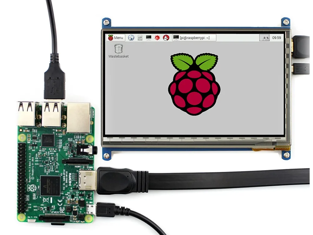7-дюймовый сенсорный ЖК-дисплей inchRaspberry pi 3 HDMI LCD (B) поддерживает различные системы