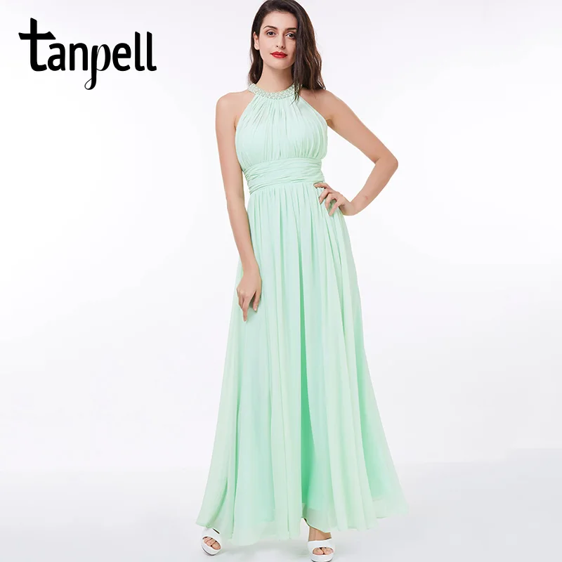Tanpell halter prom dress elegant mint sleeveless floor length a line dresses cheap beaded pleats long women party prom dress
Tanpell halter prom dress elegant mint sleeveless floor length a line dresses cheap beaded pleats long women party prom dress