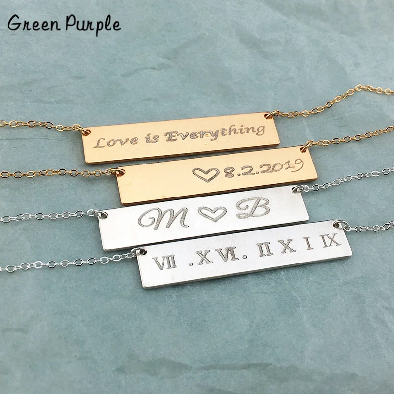 925 Silver Bar Necklace Handmade Letter Jewelry Name Chocker initial Pendants Boho Kolye Necklace for Women
925 Silver Bar Necklace Handmade Letter Jewelry Name Chocker initial Pendants Boho Kolye Necklace for Women