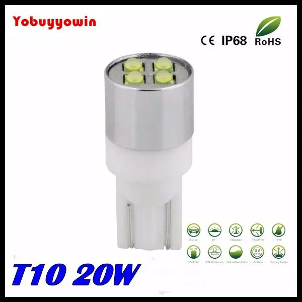 Long Life!!!4x T10 CREE Chips 20W WHITE 6000K LED PARKERS Rego light Replace W5W interior/Licence Plate Lights
Long Life!!!4x T10 CREE Chips 20W WHITE 6000K LED PARKERS Rego light Replace W5W interior/Licence Plate Lights