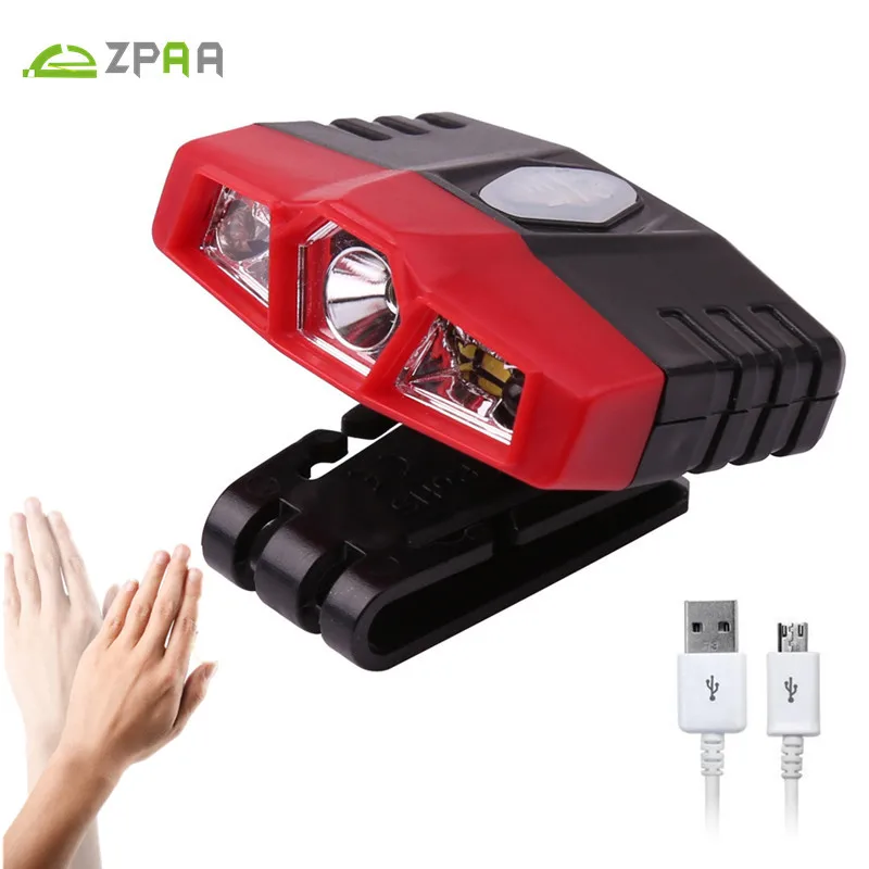 ZPAA колпачковый датчик света USB Перезаряжаемый индукционный светодиодный