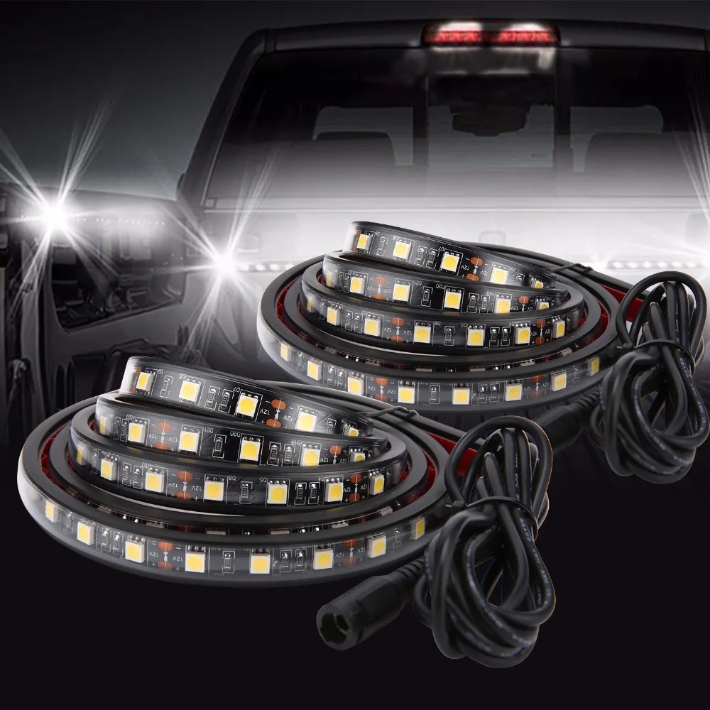 2PCS 60" LED Truck Bed Light Strip White Waterproof Lighting Bar Kit with On-Off Switch Fuse 2-Way Splitter Cable for Jeep Cargo
2PCS 60" LED Truck Bed Light Strip White Waterproof Lighting Bar Kit with On-Off Switch Fuse 2-Way Splitter Cable for Jeep Cargo