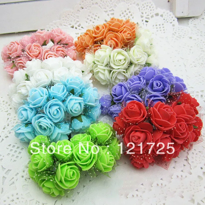 PE Flowers Snow Mesh Wrapping Handmade Small Rose Artificial Flowers Home Deco Iron Stem/8 Colours Mixed/96pcs/Lot Free Shipping
PE Flowers Snow Mesh Wrapping Handmade Small Rose Artificial Flowers Home Deco Iron Stem/8 Colours Mixed/96pcs/Lot Free Shipping