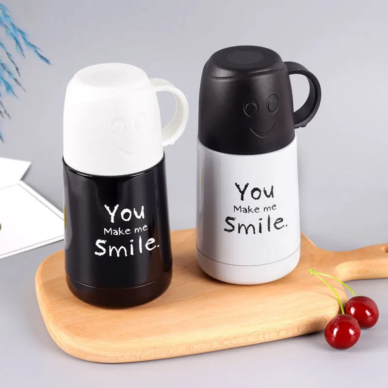 Cute Creative smiling Bottle Stainless steel insulating cup with lid for couples water cartoon student Vacuum Flasks & Thermoses
Cute Creative smiling Bottle Stainless steel insulating cup with lid for couples water cartoon student Vacuum Flasks & Thermoses