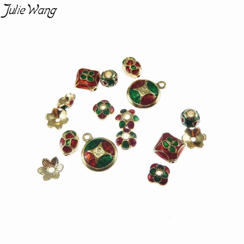 Julie Wang 100pcs Colorful Alloy Bead Little Charm Bead Cap Mix Sale Jewelry Accessory DIY Findings Gold Color Base Wholesale
Julie Wang 100pcs Colorful Alloy Bead Little Charm Bead Cap Mix Sale Jewelry Accessory DIY Findings Gold Color Base Wholesale
